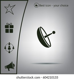 Radar Vector icon satellite dish tv technology.