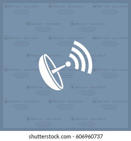Radar Vector icon satellite dish tv technology.