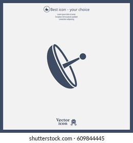 Radar Vector icon satellite dish tv technology.