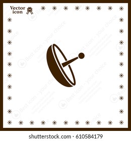 Radar Vector icon satellite dish tv technology.