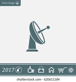 Radar Vector icon satellite dish tv technology.