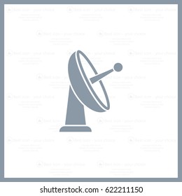 Radar Vector icon satellite dish tv technology.