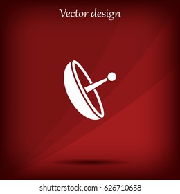 Radar Vector icon satellite dish tv technology.