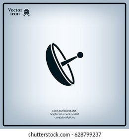 Radar Vector icon satellite dish tv technology.