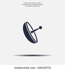 Radar Vector icon satellite dish tv technology.