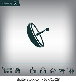 Radar Vector icon satellite dish tv technology.