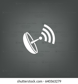 Radar Vector icon satellite dish tv technology.