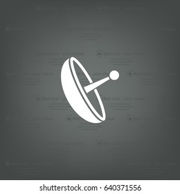Radar Vector icon satellite dish tv technology.