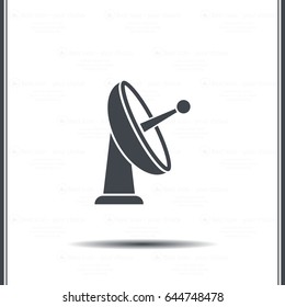 Radar Vector icon satellite dish tv technology.