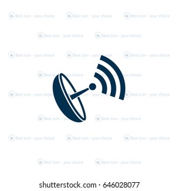 Radar Vector icon satellite dish tv technology.