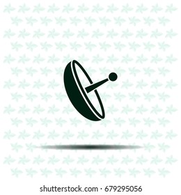 Radar Vector icon satellite dish tv technology.