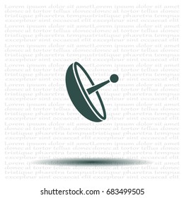 Radar Vector icon satellite dish tv technology.