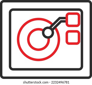 Radar Vector Icon which is suitable for commercial work and easily modify or edit it
