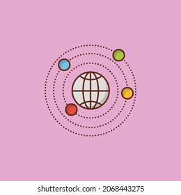 radar Vector illustration on a transparent background. Premium quality symbols.Vector line flat color icon for concept and graphic design.