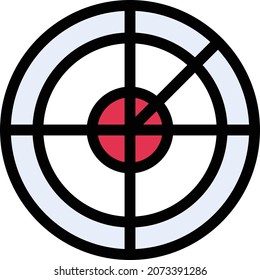 ilustración de radar Vector en un fondo transparente. Símbolos de calidad premium. Icono vectorial de trazo para el concepto y diseño gráfico.