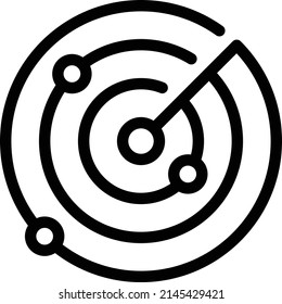 radar Vector illustration on a transparent background.Premium quality symbols.Stroke vector       icon for concept and graphic design.