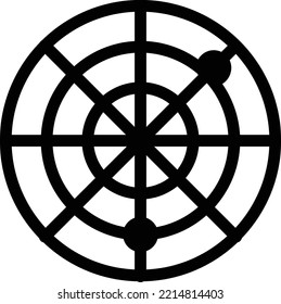 radar Vector illustration on a transparent background. Premium quality symmbols. Glyphs vector icons for concept and graphic design. 
