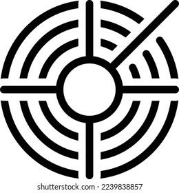 radar Vector illustration on a transparent background. Premium quality symmbols. Glyphs vector icons for concept and graphic design.