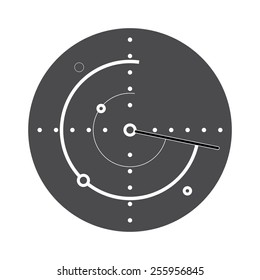 Radar vector image to be used in web applications, mobile applications and print media