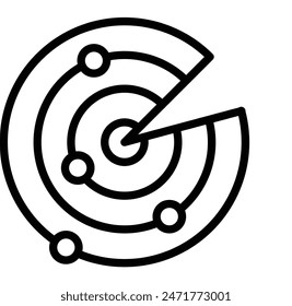 Radar Vektorgrafik Line Icon Design