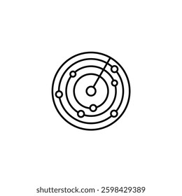 Radar vector line icon icons design