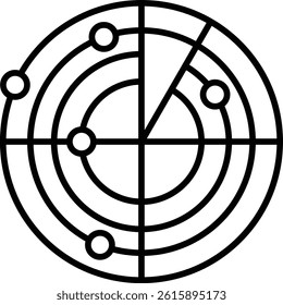 Radar vector line icon icons design