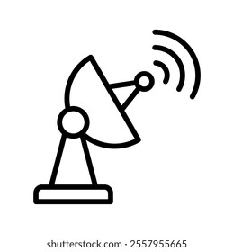 radar Vector Lineal Icon on white background.