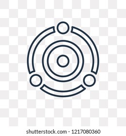 Radar vector outline icon isolated on transparent background, high quality linear Radar transparency concept can be used web and mobile