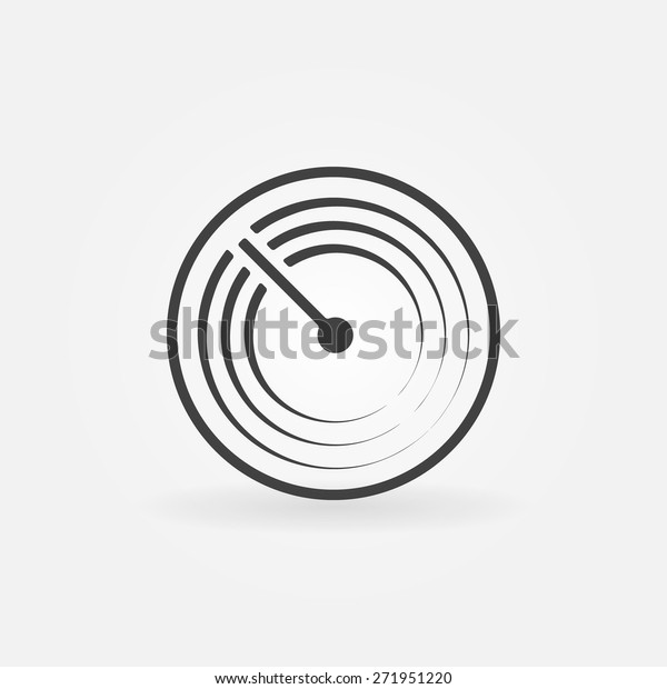 Radar Vector Simple Icon Black Sonar: เวกเตอร์สต็อก (ปลอดค่าลิขสิทธิ์ ...