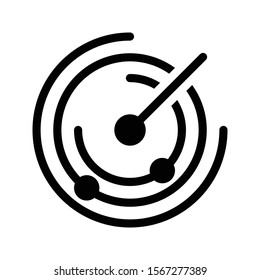radar vector thin line icon 