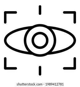 Radar vision detect icon. Outline Radar vision detect vector icon for web design isolated on white background