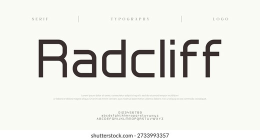 Radcliff, Creative digital abstract modern alphabet fonts. Typography electronic digital game music future creative italic font design concept. vector illustration
