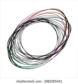 Raddled circles vector graphic design.