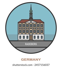 Radeberg. Cities and towns in Germany. Flat landmark