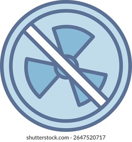 Radiactive Filled Blue Tone Icon