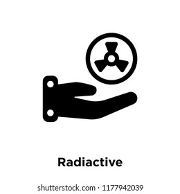 Radiactive icon vector isolated on white background, logo concept of Radiactive sign on transparent background, filled black symbol