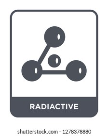 radiactive icon vector on white background, radiactive trendy filled icons from Chemistry collection, radiactive vector illustration