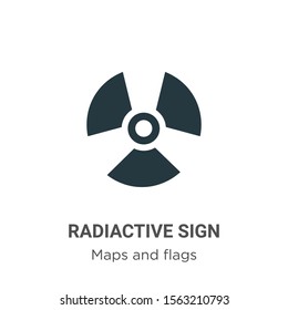 Radiactive sign vector icon on white background. Flat vector radiactive sign icon symbol sign from modern maps and flags collection for mobile concept and web apps design.