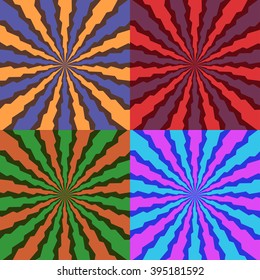 Radial abstract background. Bright colors. Vector illustration.