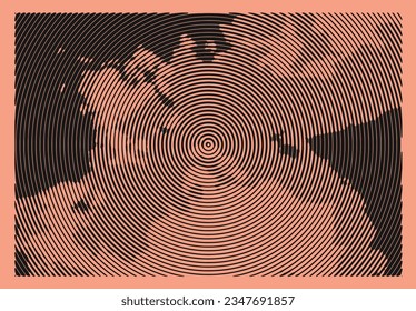 Radial abstract background template copy space. Monochrome backdrop design for poster, banner, landing page, or flyer.