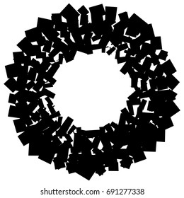 Radial abstract element, abstract geometric motif, element, mandala to use in fashion, web or print illustrations