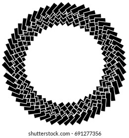Radial abstract element, abstract geometric motif, element, mandala to use in fashion, web or print illustrations
