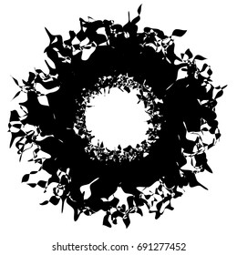 Radial abstract element, abstract geometric motif, element, mandala to use in fashion, web or print illustrations
