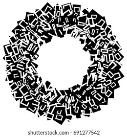 Radial abstract element, abstract geometric motif, element, mandala to use in fashion, web or print illustrations