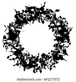 Radial abstract element, abstract geometric motif, element, mandala to use in fashion, web or print illustrations