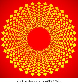 Radial abstract element, abstract geometric motif, element, mandala to use in fashion, web or print illustrations