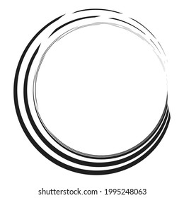 Radial abstract geometric circle desugn element. Circular shape design
