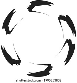 Radial abstract geometric circle desugn element. Circular shape design