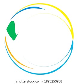 Elemento de desusión de círculo geométrico abstracto radial. Diseño de forma circular