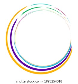 Radial abstract geometric circle desugn element. Circular shape design